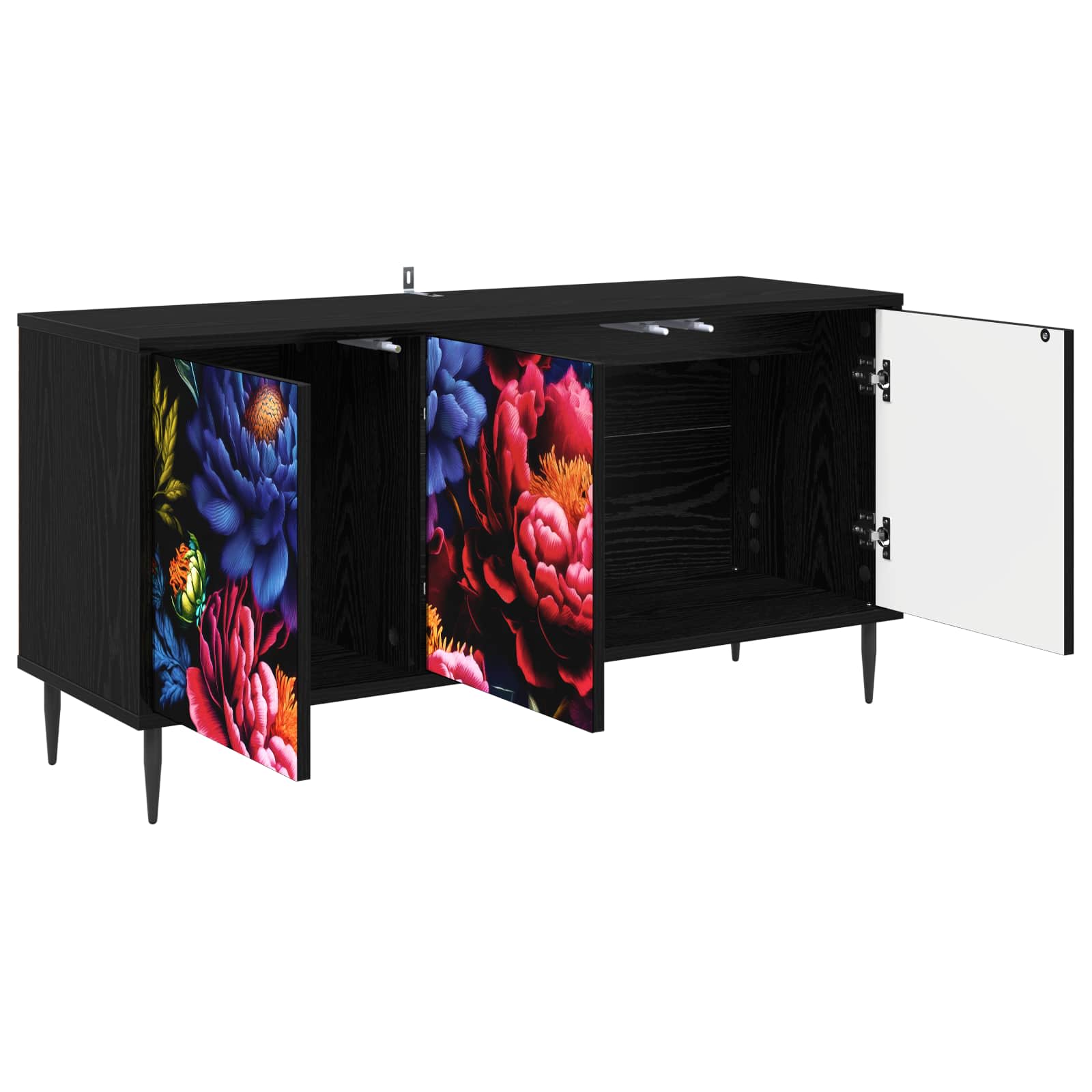 vidaXL Szafka pod telewizor KIEL 102 x 33 x 51 cm Czarny dąb