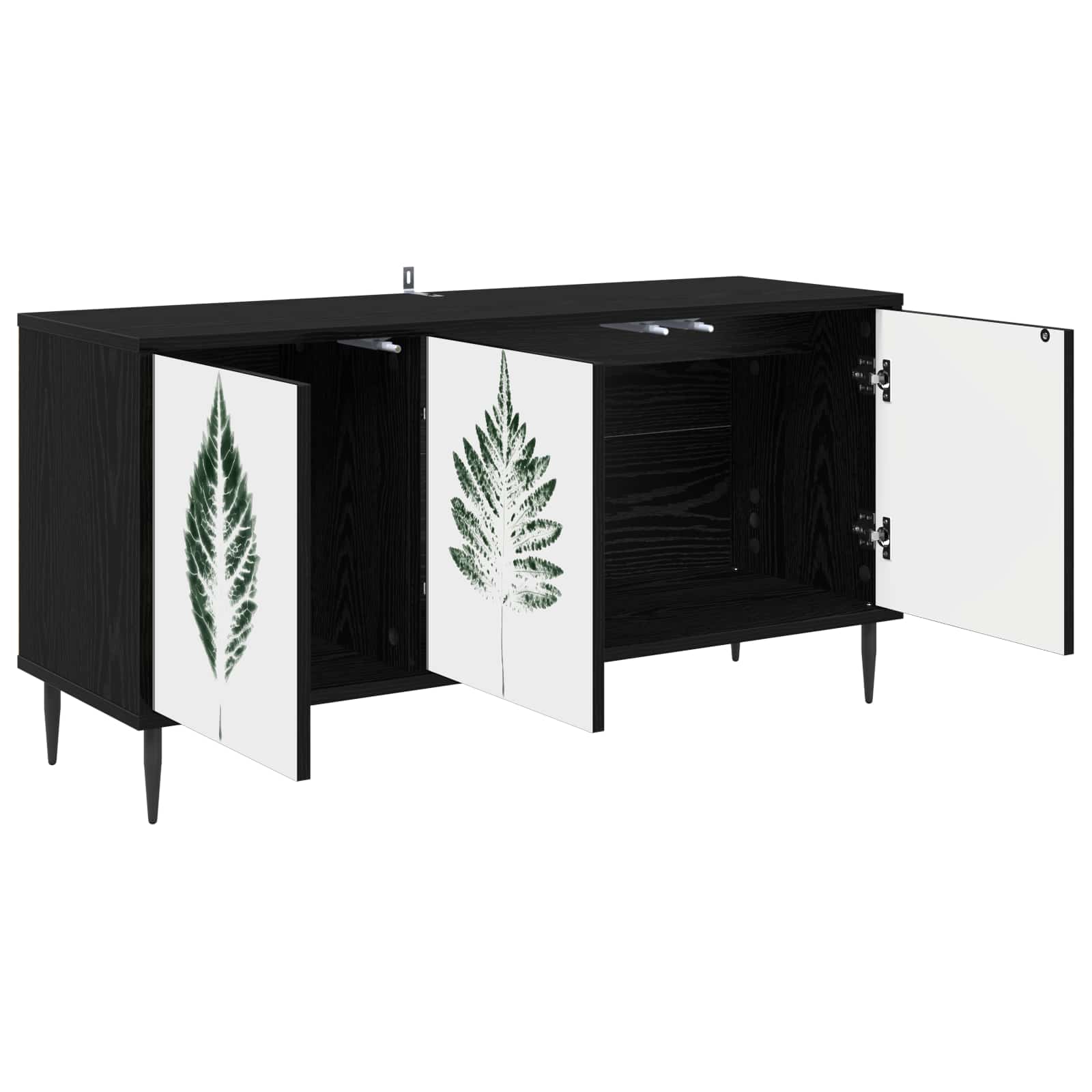 vidaXL Szafka pod telewizor HANAU 102 x 33 x 51 cm Czarny dąb