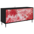 vidaXL Szafka pod telewizor AACHEN 102 x 33 x 51 cm Czarny dąb