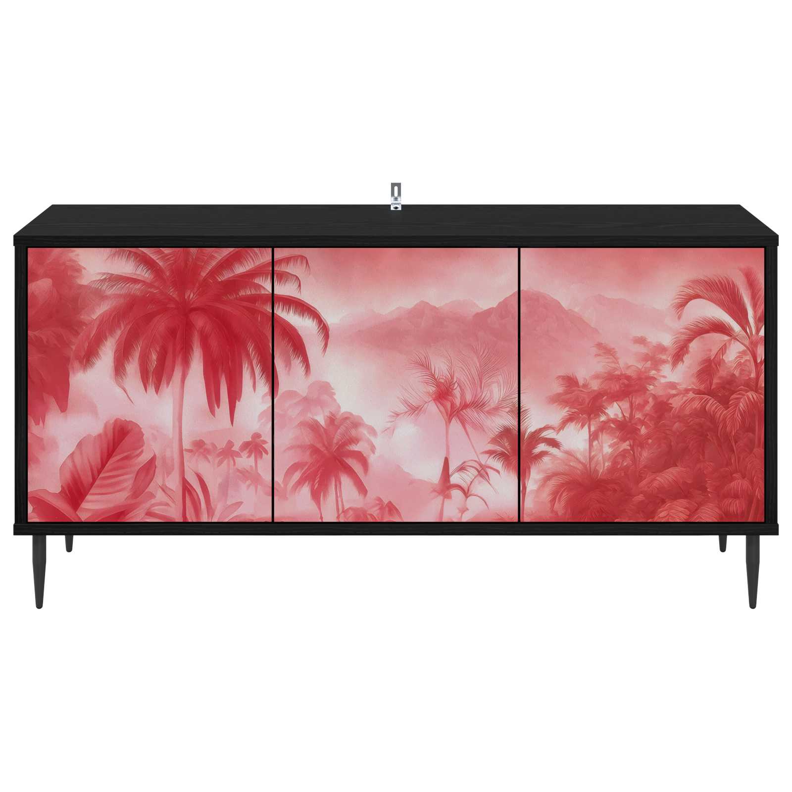 vidaXL Szafka pod telewizor AACHEN 102 x 33 x 51 cm Czarny dąb