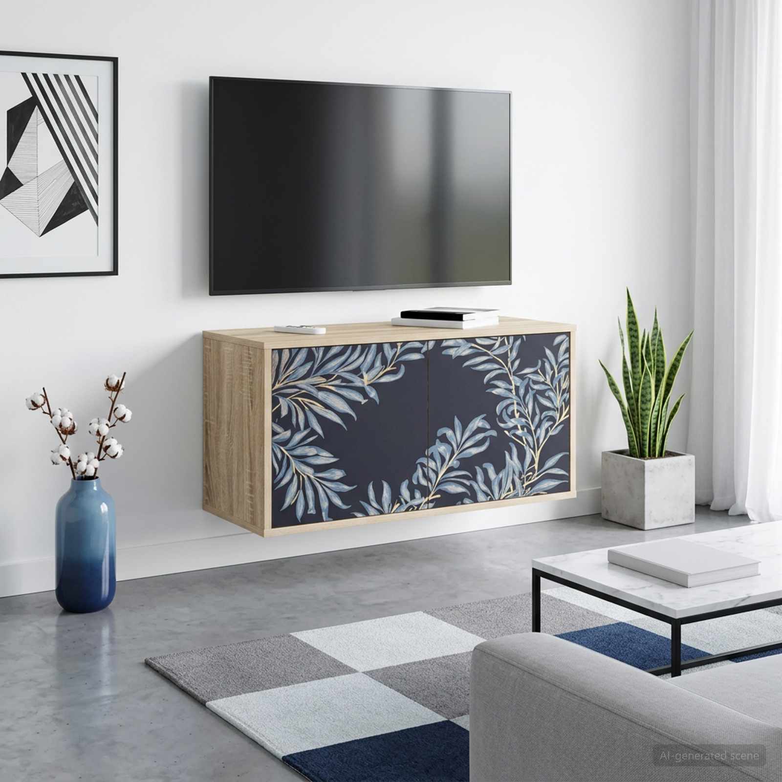 vidaXL Szafka na telewizor montowana na ścianie DOKKUM 69 x 33 x 40 cm