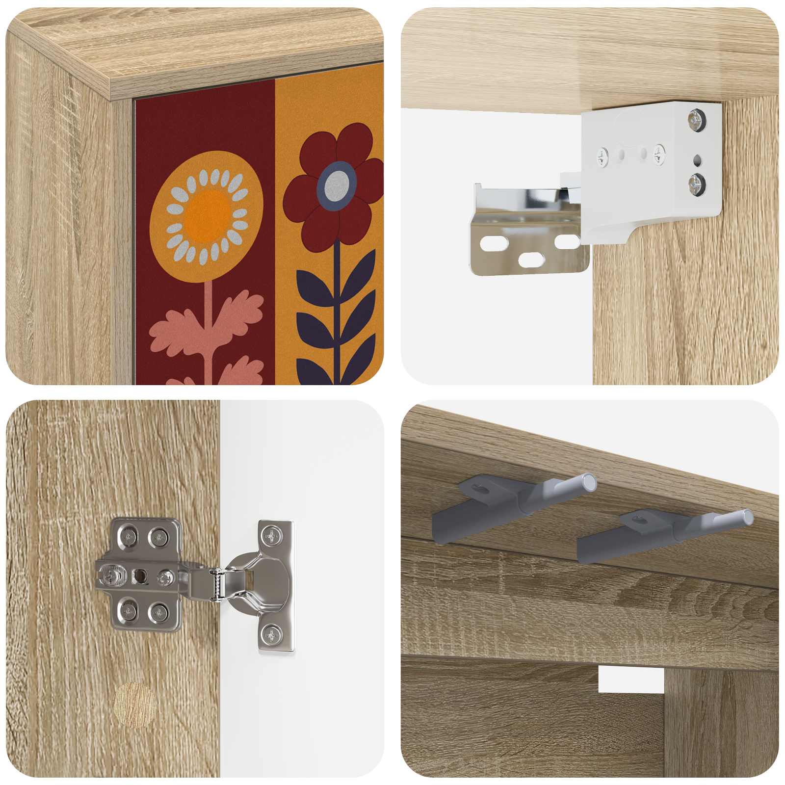 vidaXL Szafka na telewizor montowana na ścianie ESSEN 69 x 33 x 40 cm