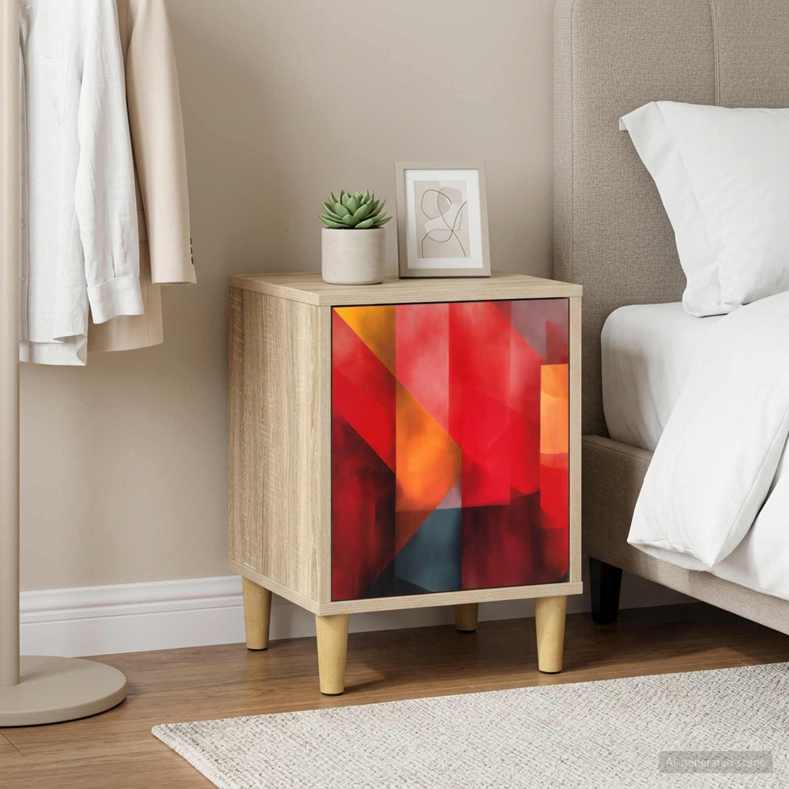 vidaXL Szafka Nocna HEESCH dąb Sonoma 36 x 33 x 50 cm