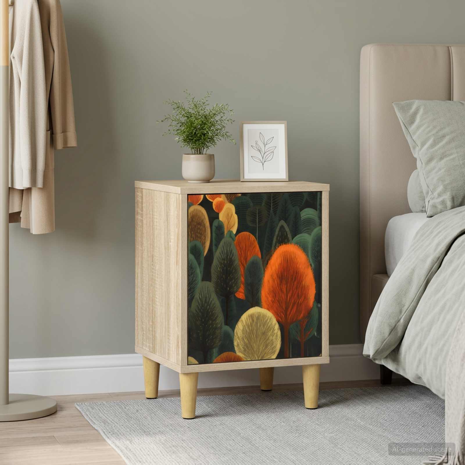 vidaXL Szafka Nocna ZAANDAM dąb Sonoma 36 x 33 x 50 cm