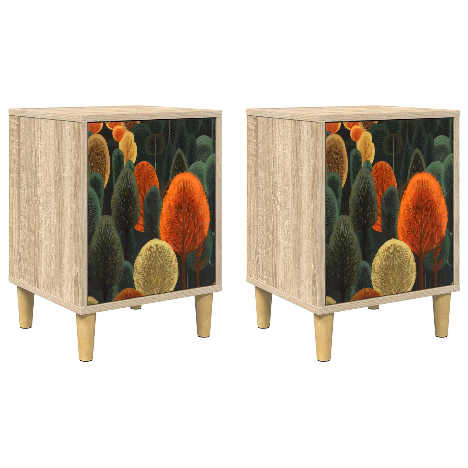 vidaXL Szafka Nocna ZAANDAM 2 szt. dąb Sonoma 36 x 33 x 50 cm