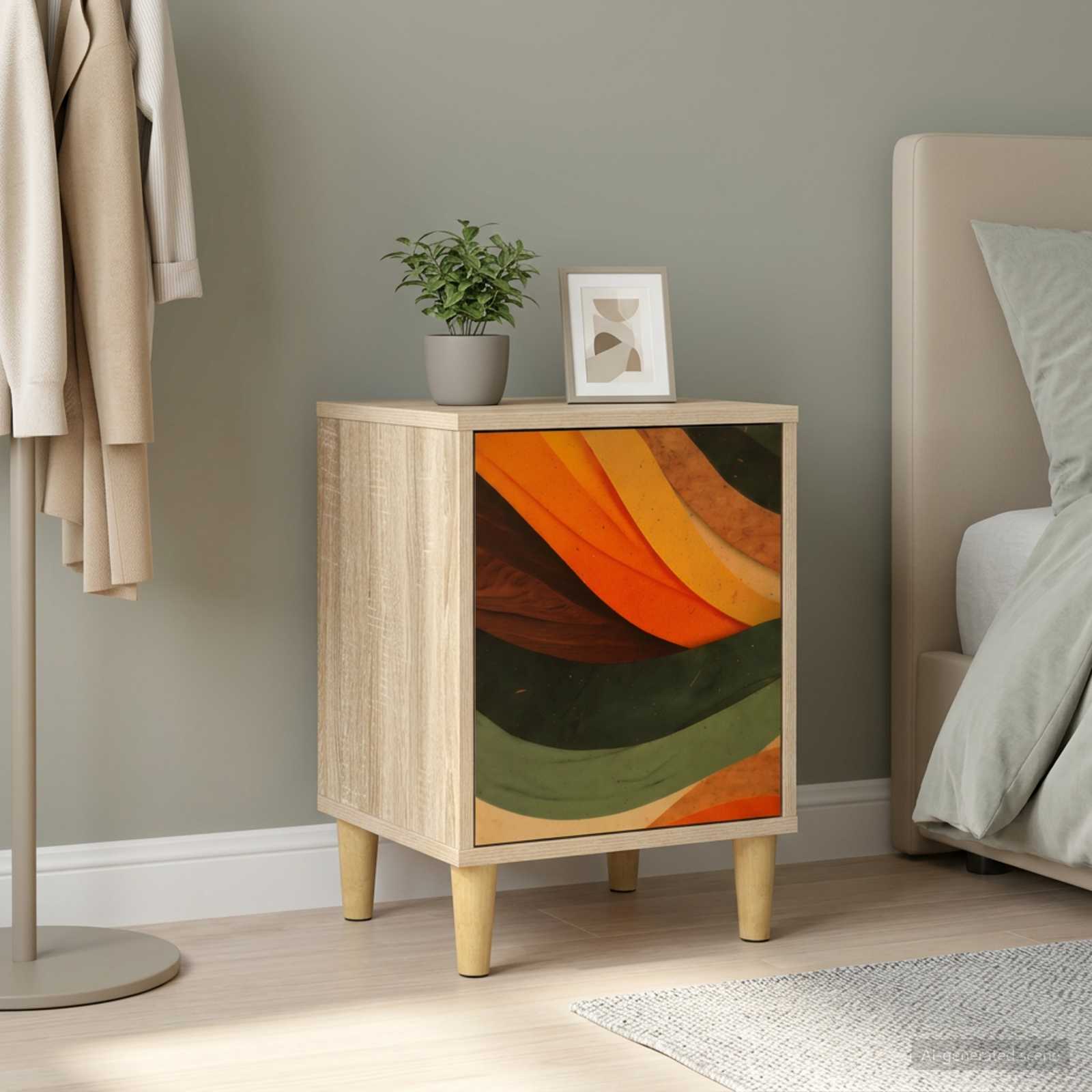 vidaXL Szafka Nocna BONN dąb Sonoma 36 x 33 x 50 cm