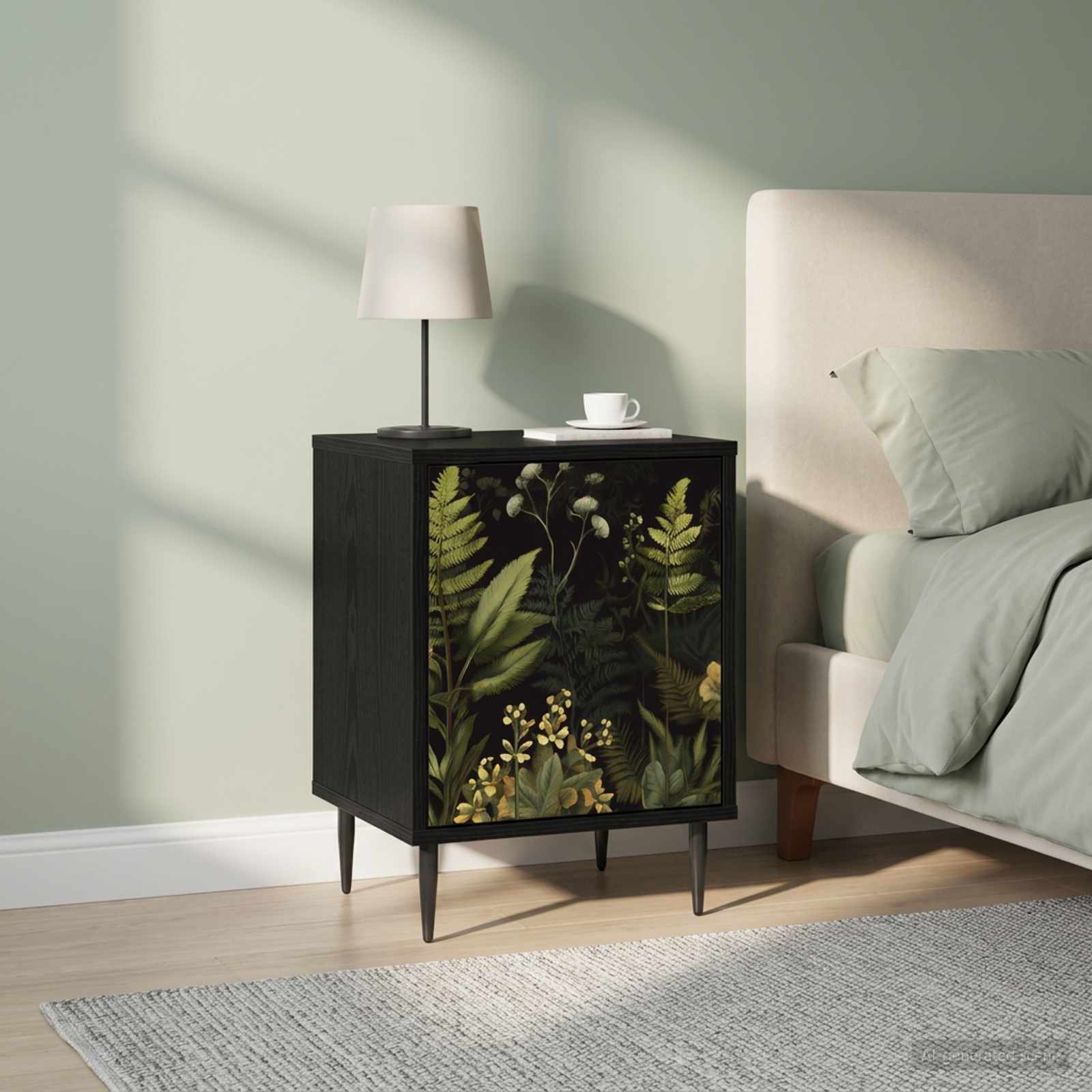 vidaXL Szafka Nocna RHENEN 2 szt. Czarny dąb 36 x 33 x 51 cm