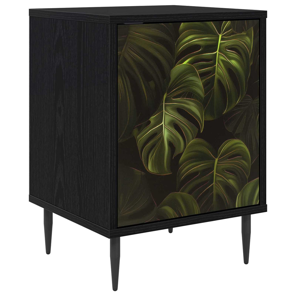 vidaXL Szafka Nocna ELBURG Czarny dąb 36 x 33 x 51 cm