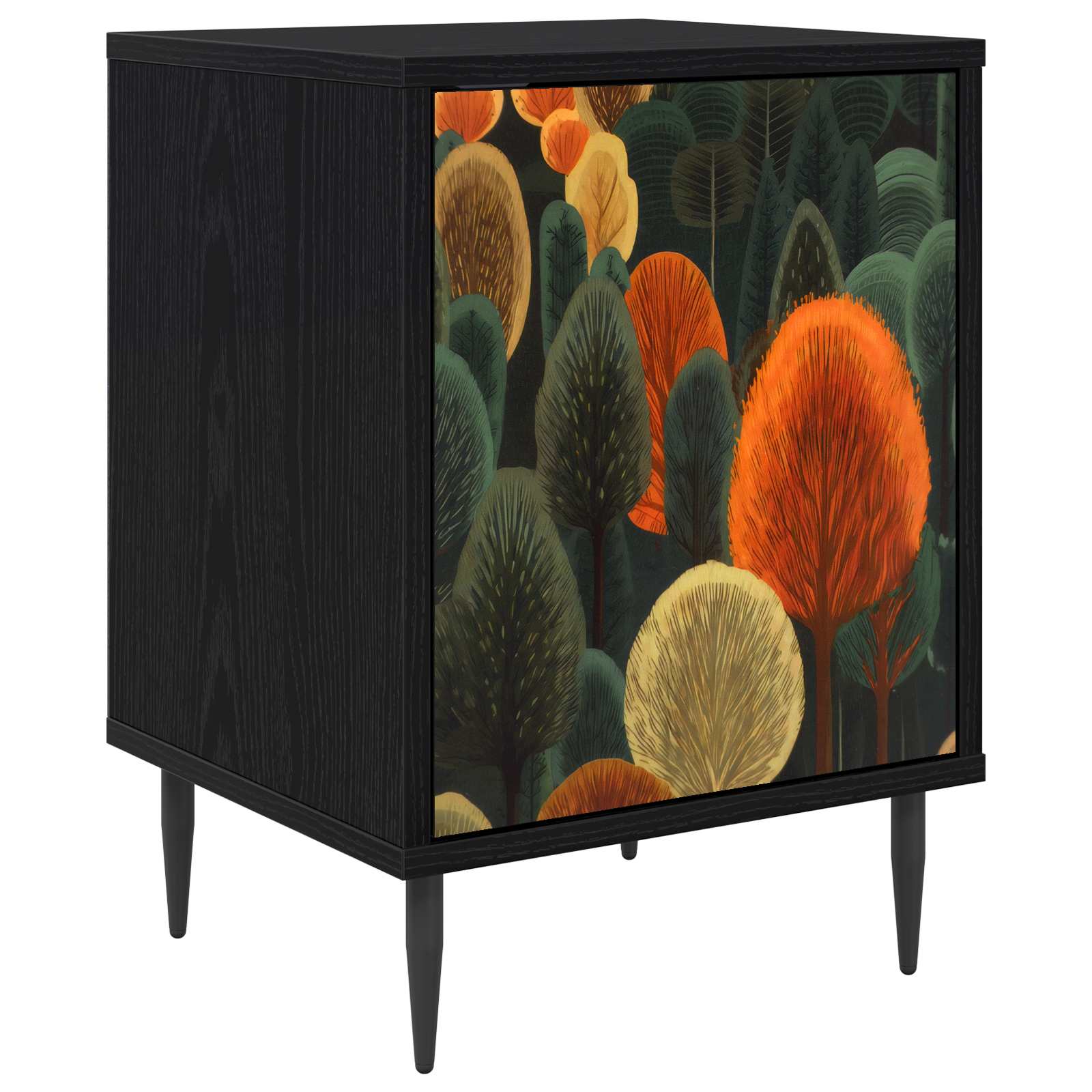 vidaXL Szafka Nocna ZAANDAM Czarny dąb 36 x 33 x 51 cm