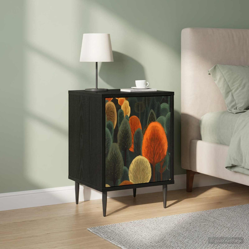vidaXL Szafka Nocna ZAANDAM 2 szt. Czarny dąb 36 x 33 x 51 cm