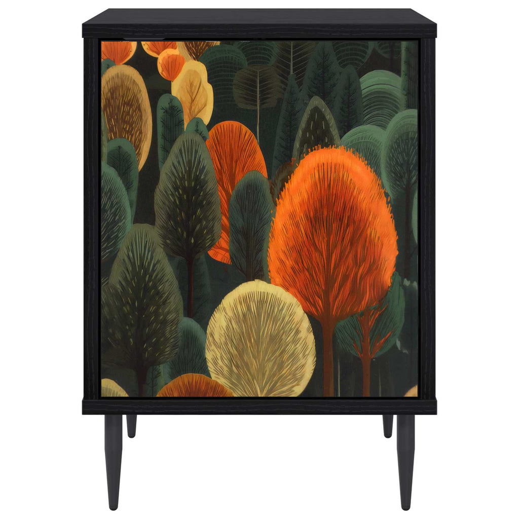 vidaXL Szafka Nocna ZAANDAM 2 szt. Czarny dąb 36 x 33 x 51 cm