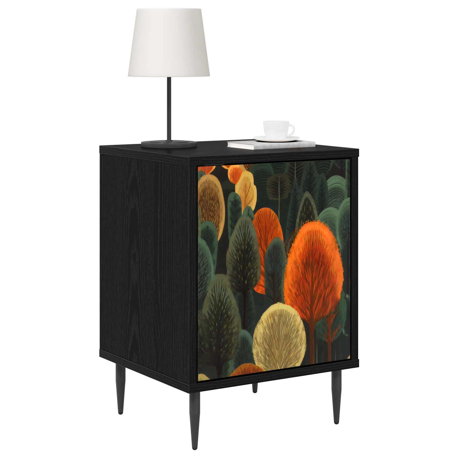 vidaXL Szafka Nocna ZAANDAM 2 szt. Czarny dąb 36 x 33 x 51 cm