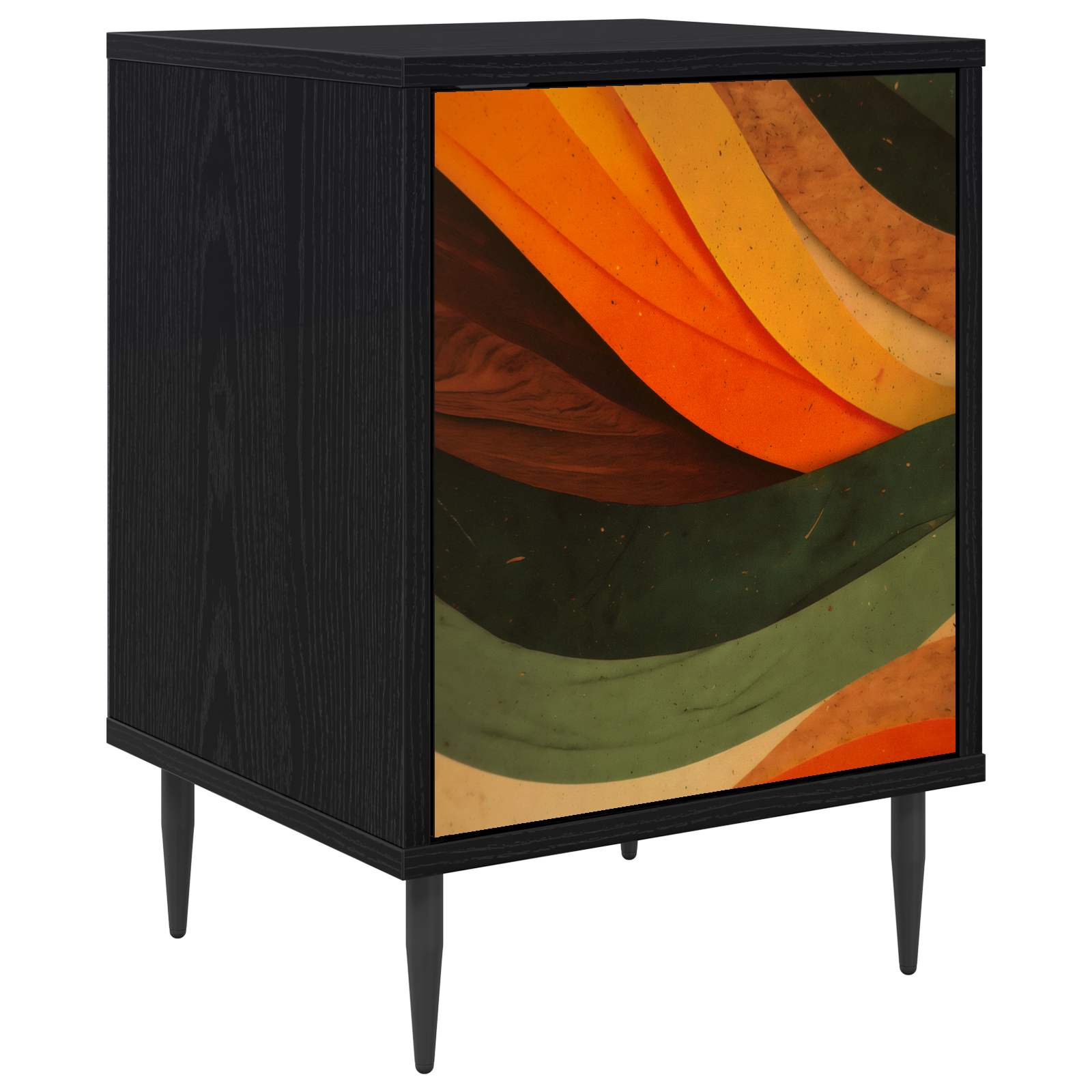 vidaXL Szafka Nocna BONN Czarny dąb 36 x 33 x 51 cm