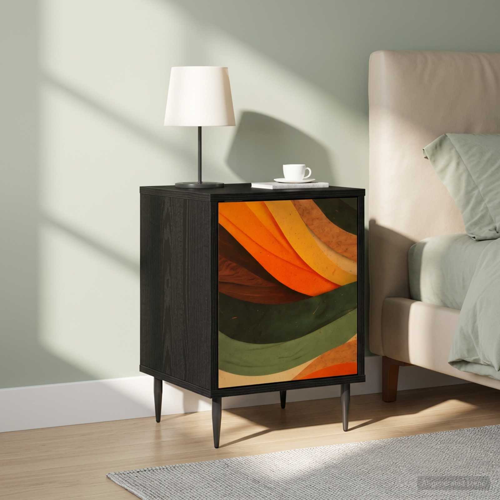 vidaXL Szafka Nocna BONN 2 szt. Czarny dąb 36 x 33 x 51 cm