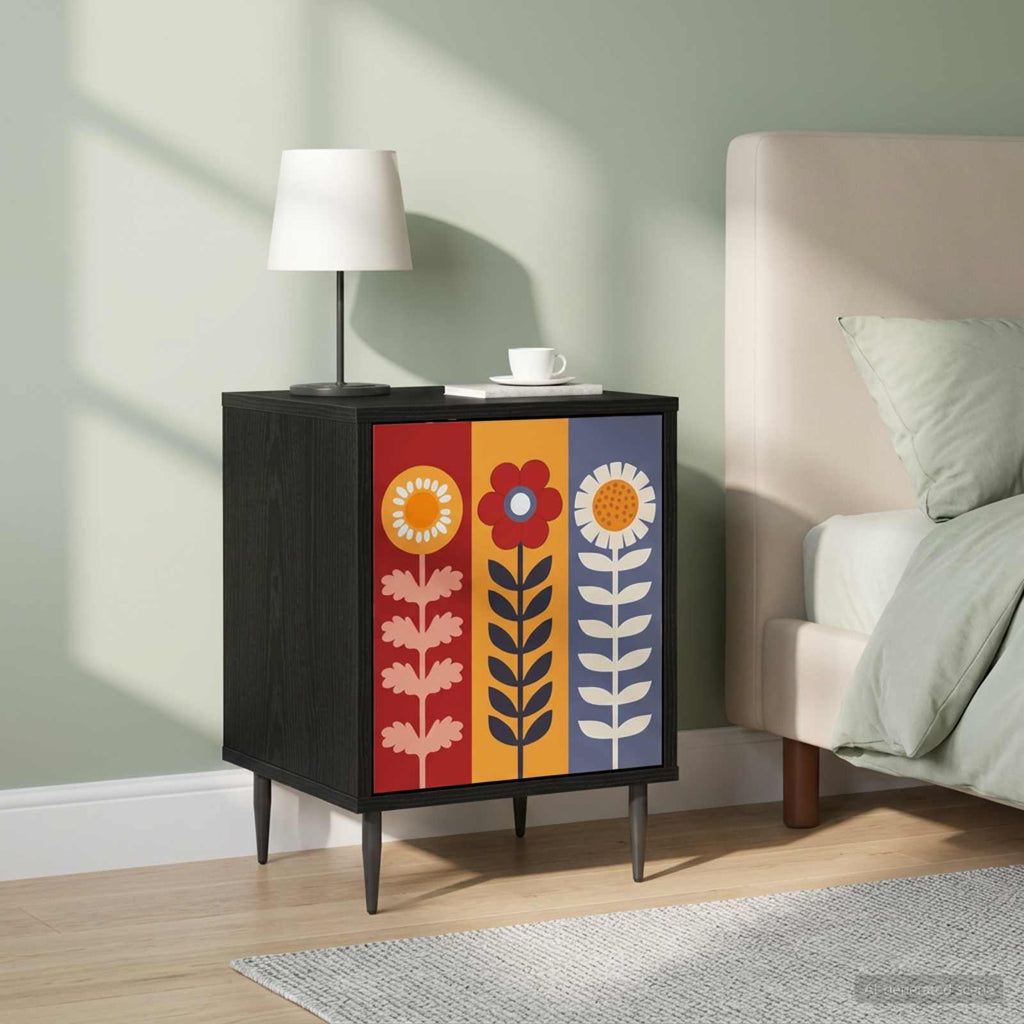 vidaXL Szafka Nocna ESSEN 2 szt. Czarny dąb 36 x 33 x 51 cm