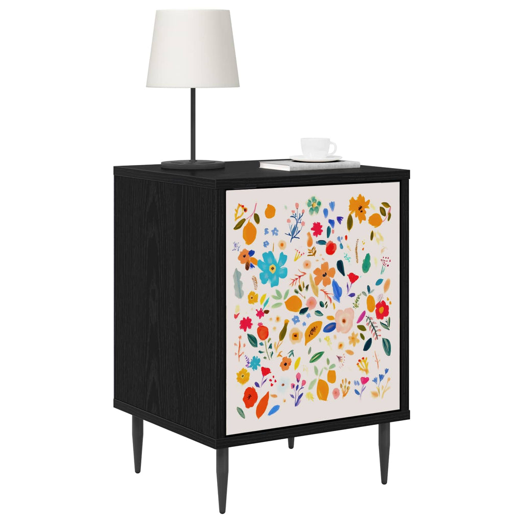 vidaXL Szafka Nocna MAINZ Czarny dąb 36 x 33 x 51 cm