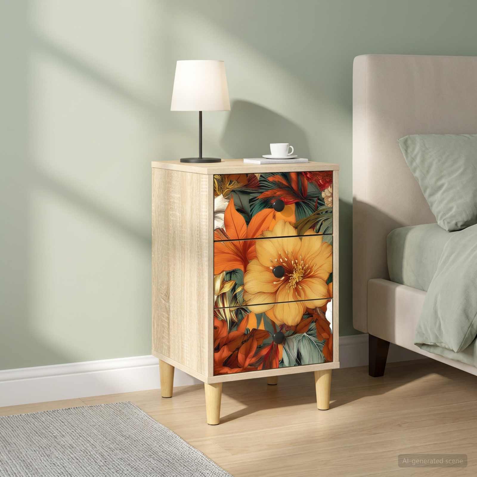 vidaXL Szafka Nocna GENNEP 2 szt. dąb Sonoma 36 x 33 x 60 cm