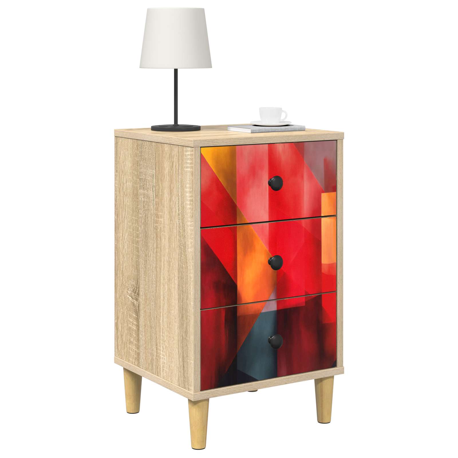 vidaXL Szafka Nocna HEESCH dąb Sonoma 36 x 33 x 60 cm