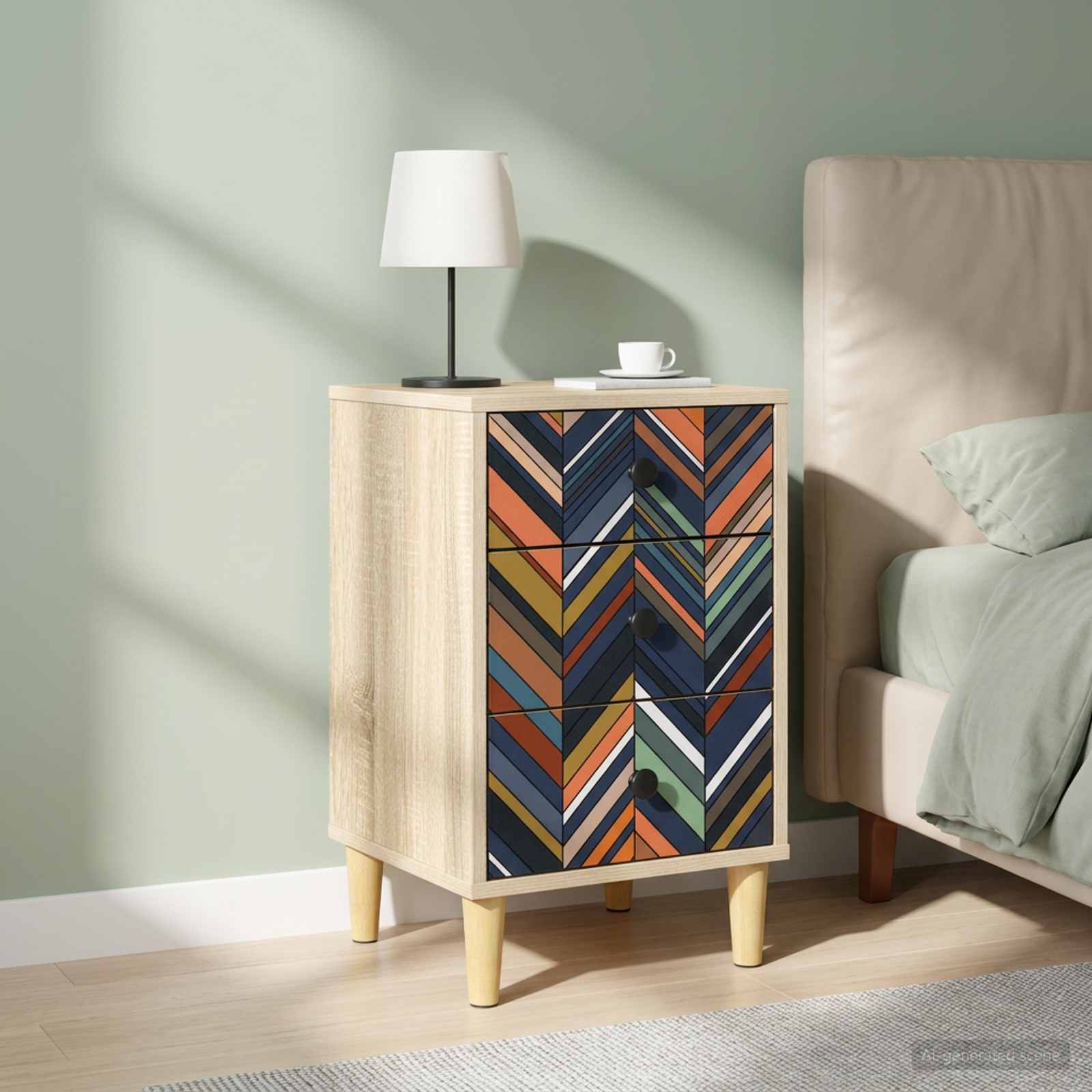vidaXL Szafka Nocna OMMEN 2 szt. dąb Sonoma 36 x 33 x 60 cm