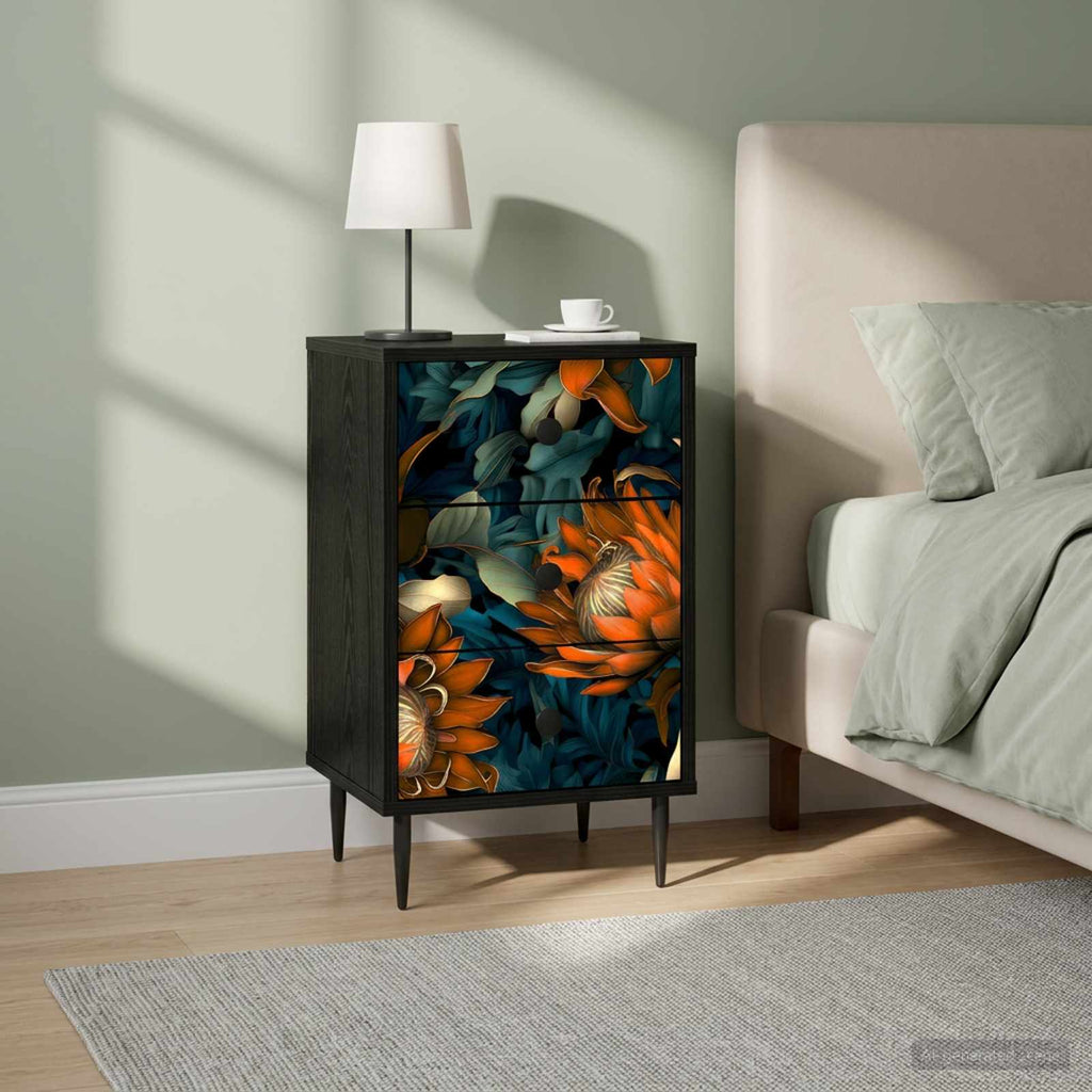 vidaXL Szafka Nocna LOCHEM 2 szt. Czarny dąb 36 x 33 x 61 cm