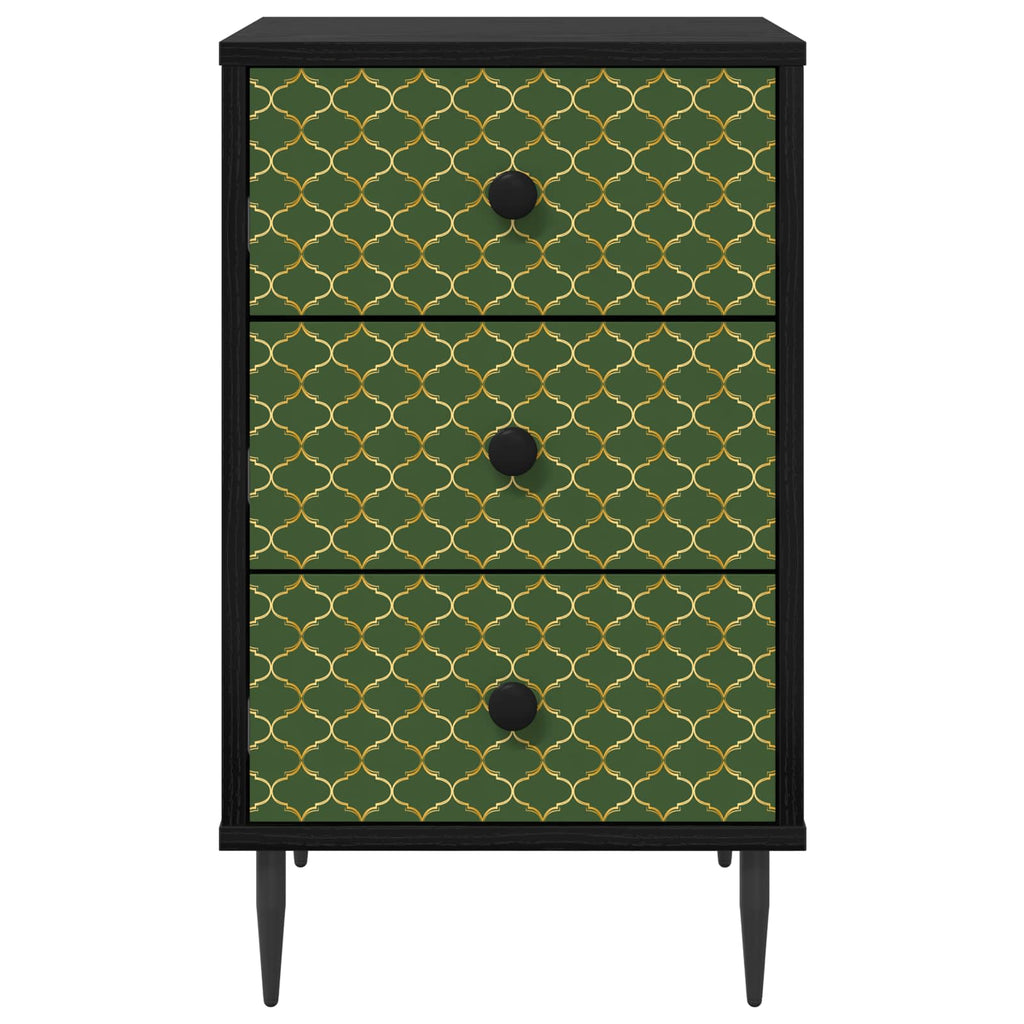 vidaXL Szafka Nocna GELEEN 2 szt. Czarny dąb 36 x 33 x 61 cm