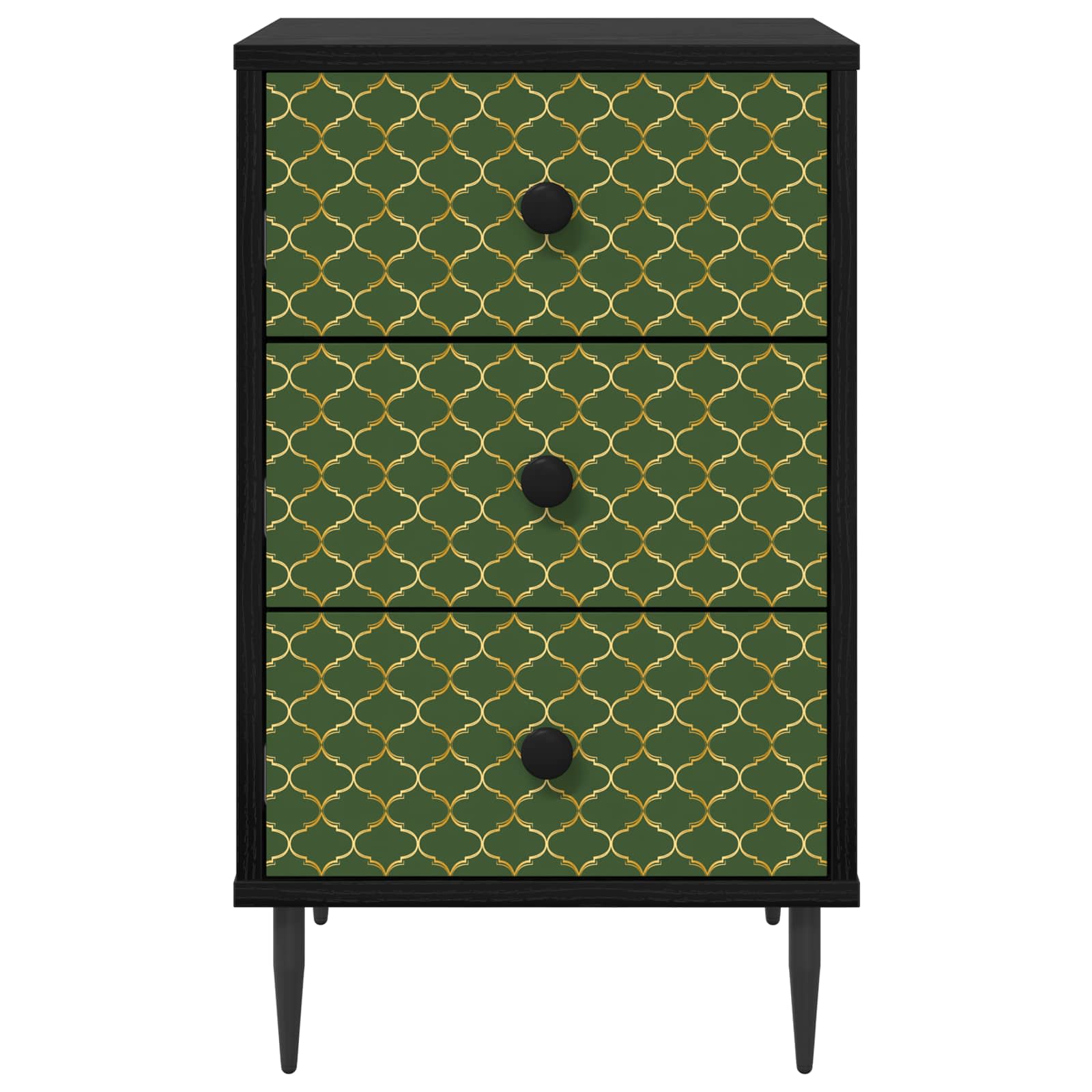 vidaXL Szafka Nocna GELEEN 2 szt. Czarny dąb 36 x 33 x 61 cm