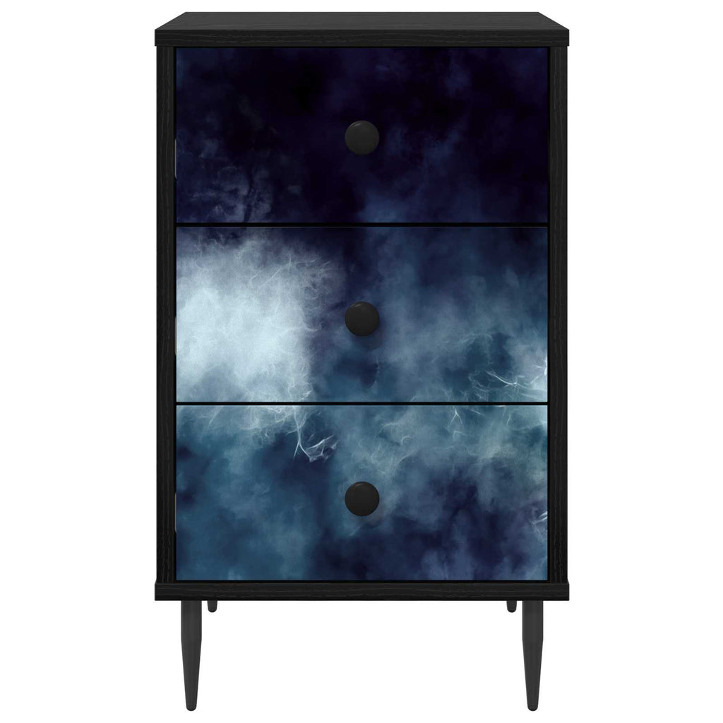 vidaXL Szafka Nocna RAALTE 2 szt. Czarny dąb 36 x 33 x 61 cm