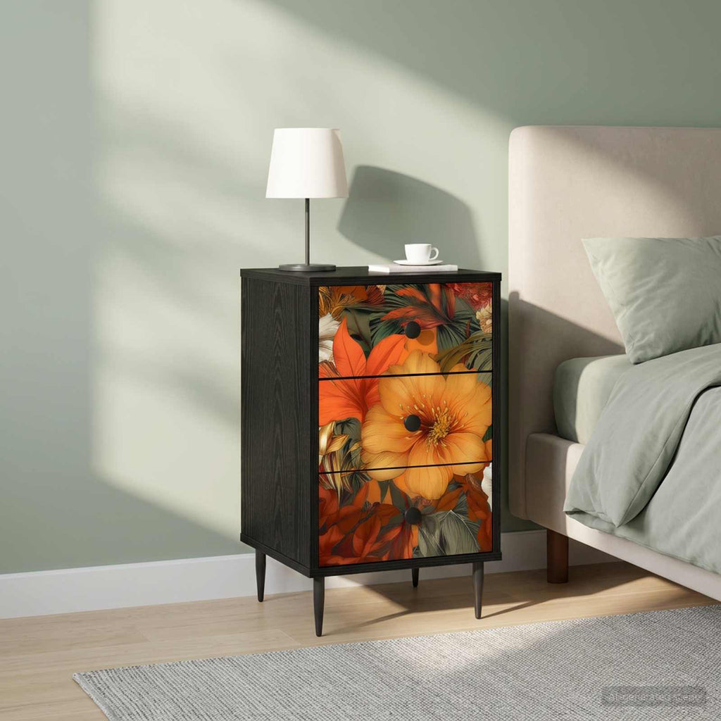vidaXL Szafka Nocna GENNEP 2 szt. Czarny dąb 36 x 33 x 61 cm