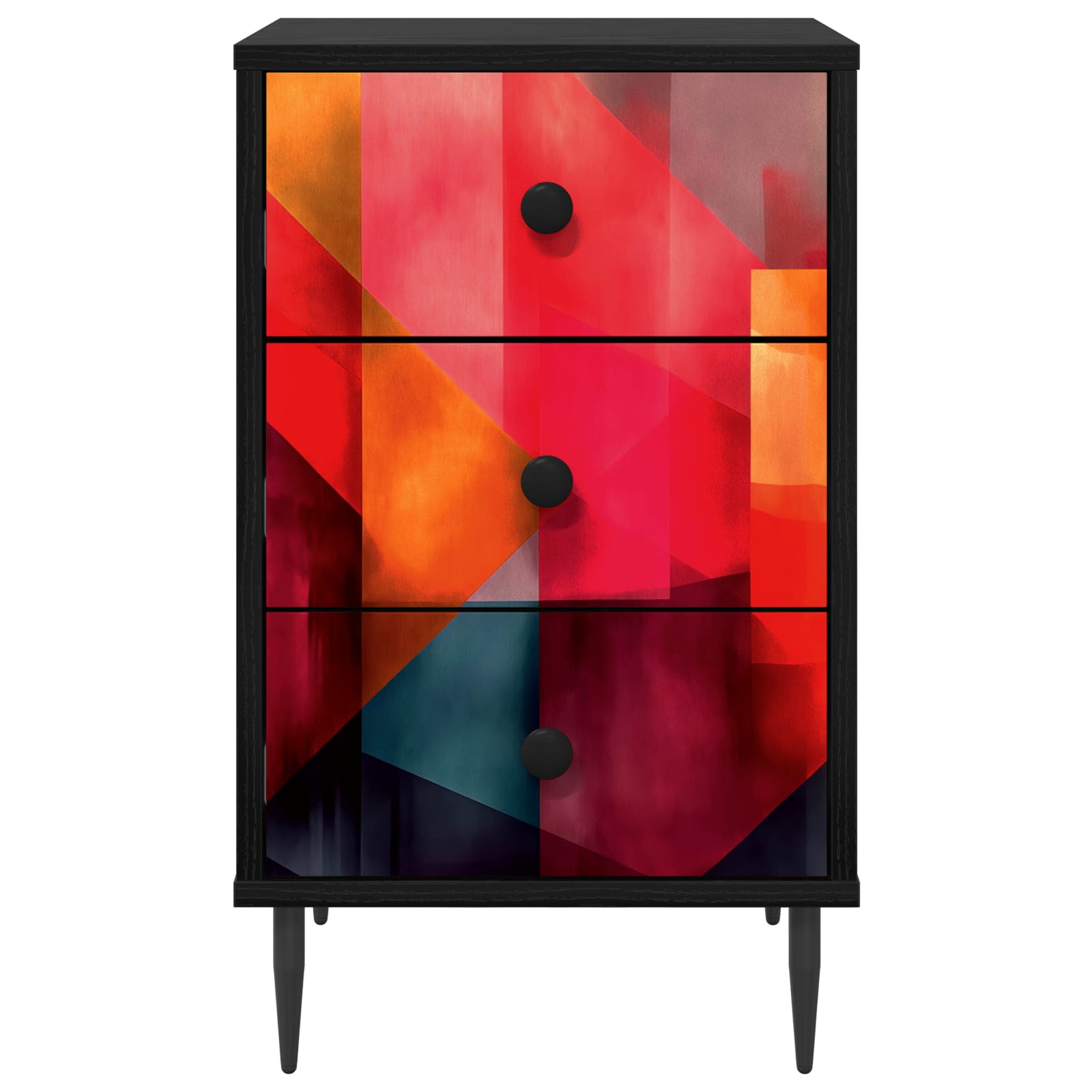 vidaXL Szafka Nocna HEESCH Czarny dąb 36 x 33 x 61 cm
