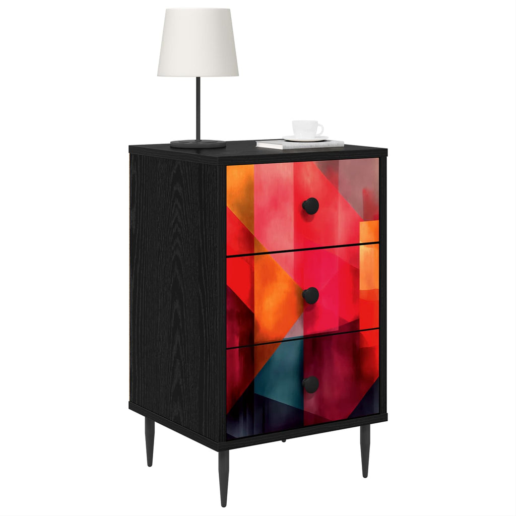 vidaXL Szafka Nocna HEESCH Czarny dąb 36 x 33 x 61 cm