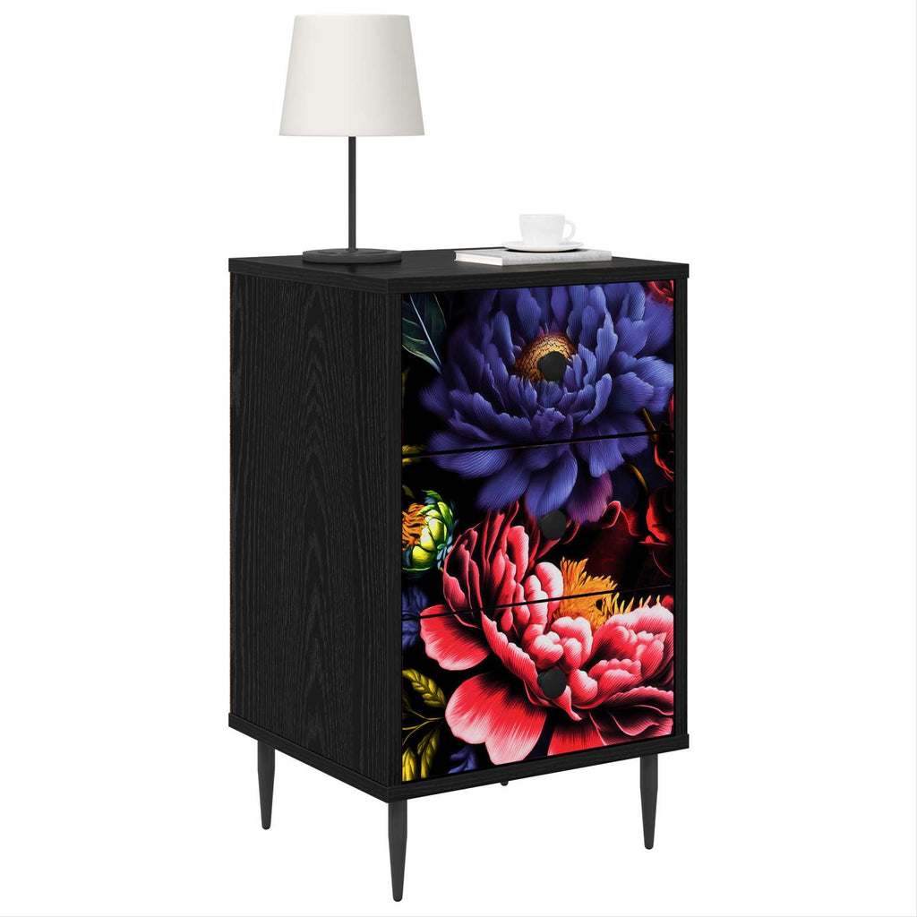 vidaXL Szafka Nocna KIEL Czarny dąb 36 x 33 x 61 cm