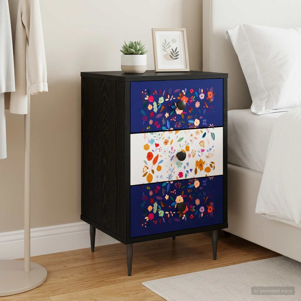 vidaXL Szafka Nocna MAINZ Czarny dąb 36 x 33 x 61 cm