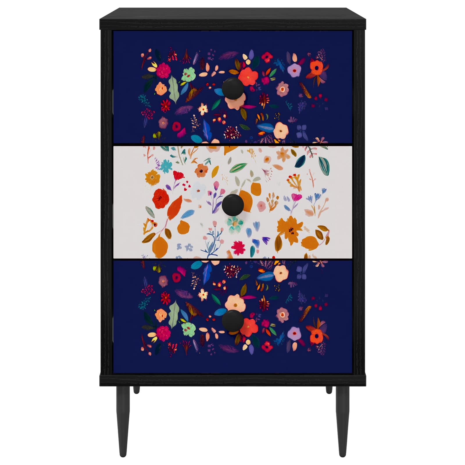 vidaXL Szafka Nocna MAINZ 2 szt. Czarny dąb 36 x 33 x 61 cm