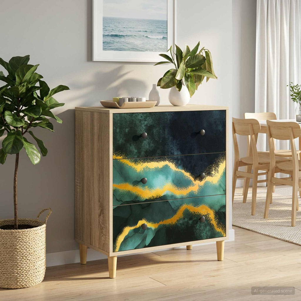 vidaXL Komoda z szufladami WIJHE 66 x 36,5 x 75 cm Drewno inżynieryjne