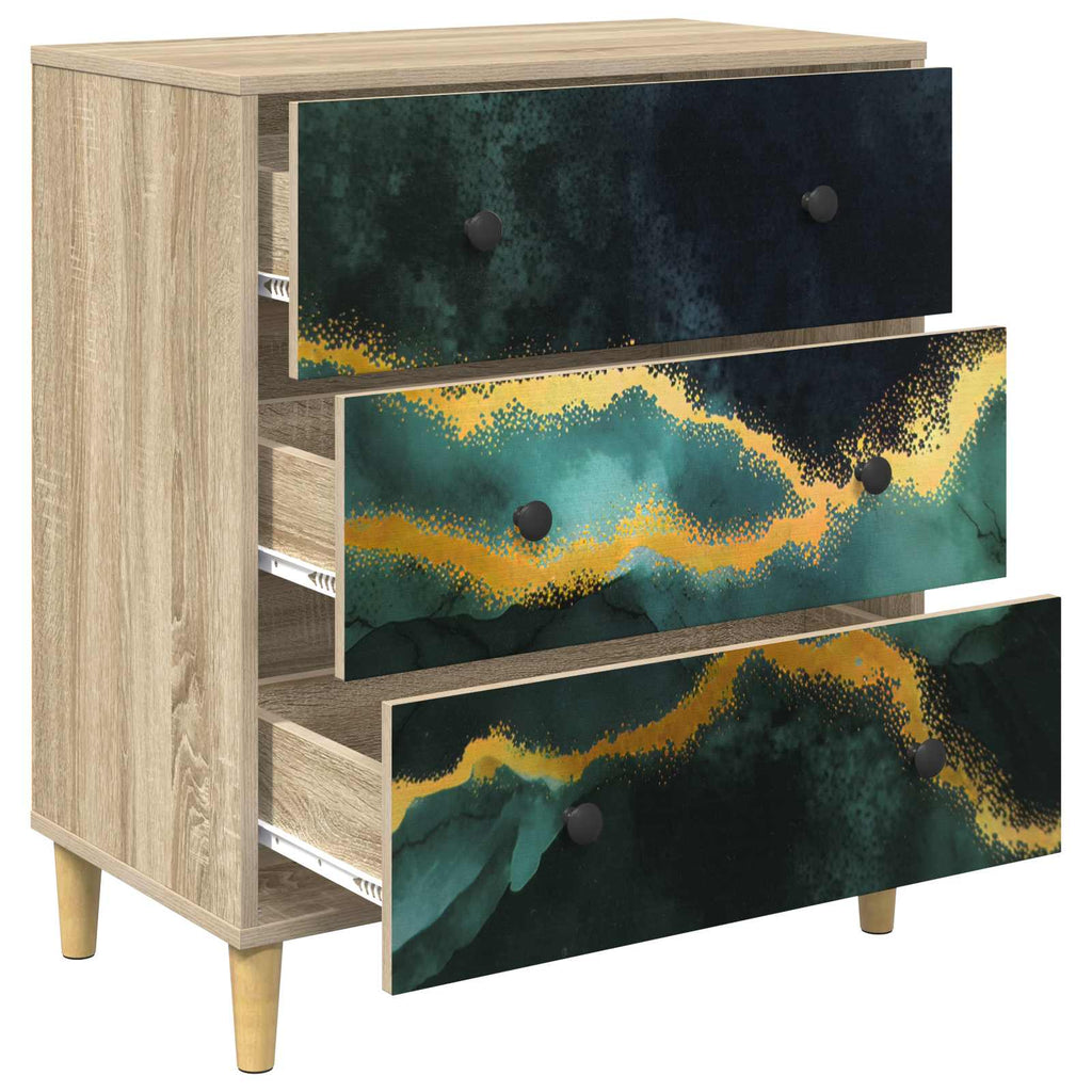 vidaXL Komoda z szufladami WIJHE 66 x 36,5 x 75 cm Drewno inżynieryjne