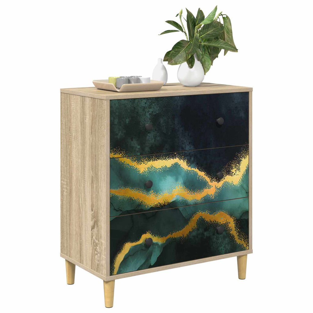 vidaXL Komoda z szufladami WIJHE 66 x 36,5 x 75 cm Drewno inżynieryjne