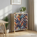 vidaXL Komoda z szufladami OMMEN Wzór geometryczny 66 x 36,5 x 75 cm
