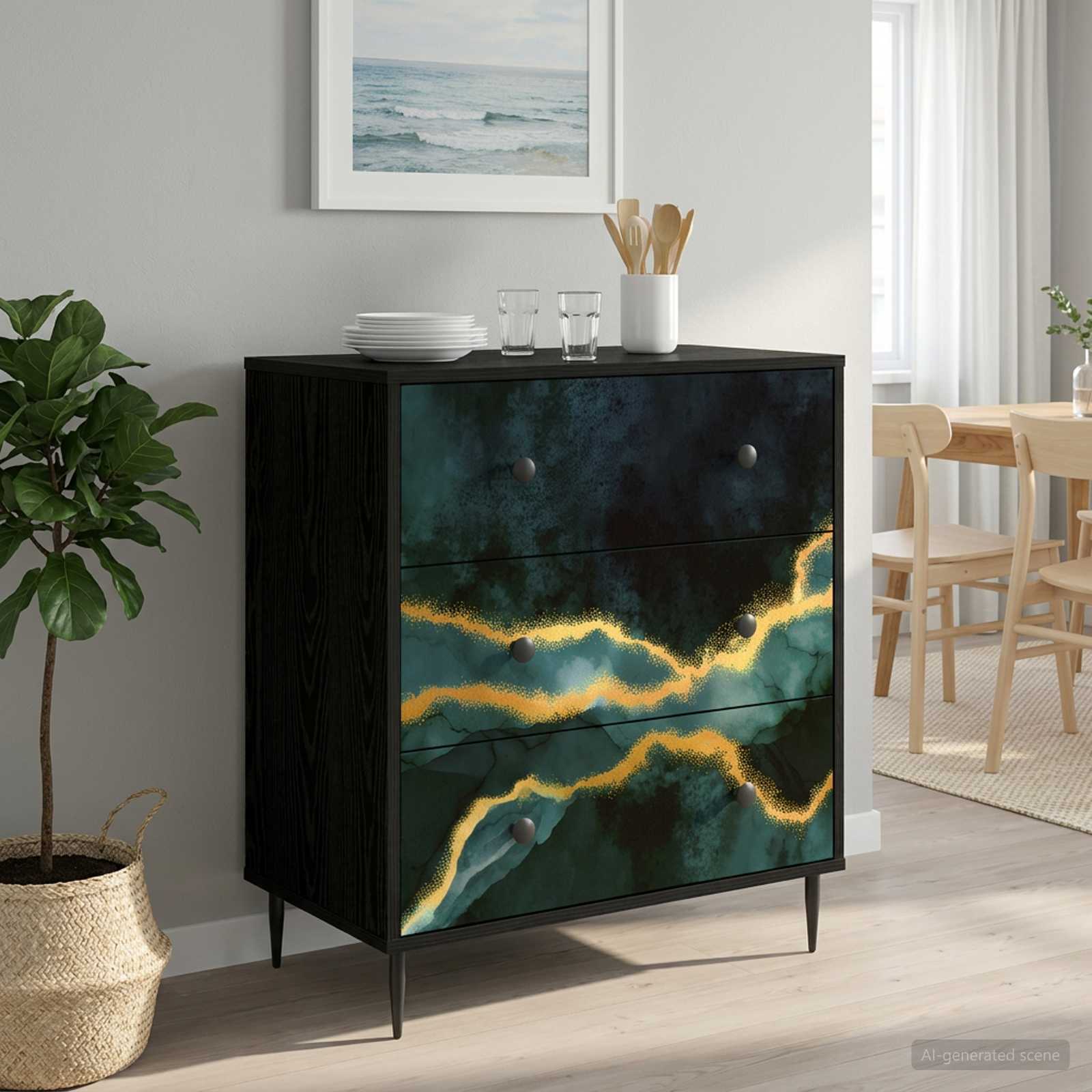 vidaXL Komoda z szufladami WIJHE 66 x 36,5 x 76 cm Drewno inżynieryjne
