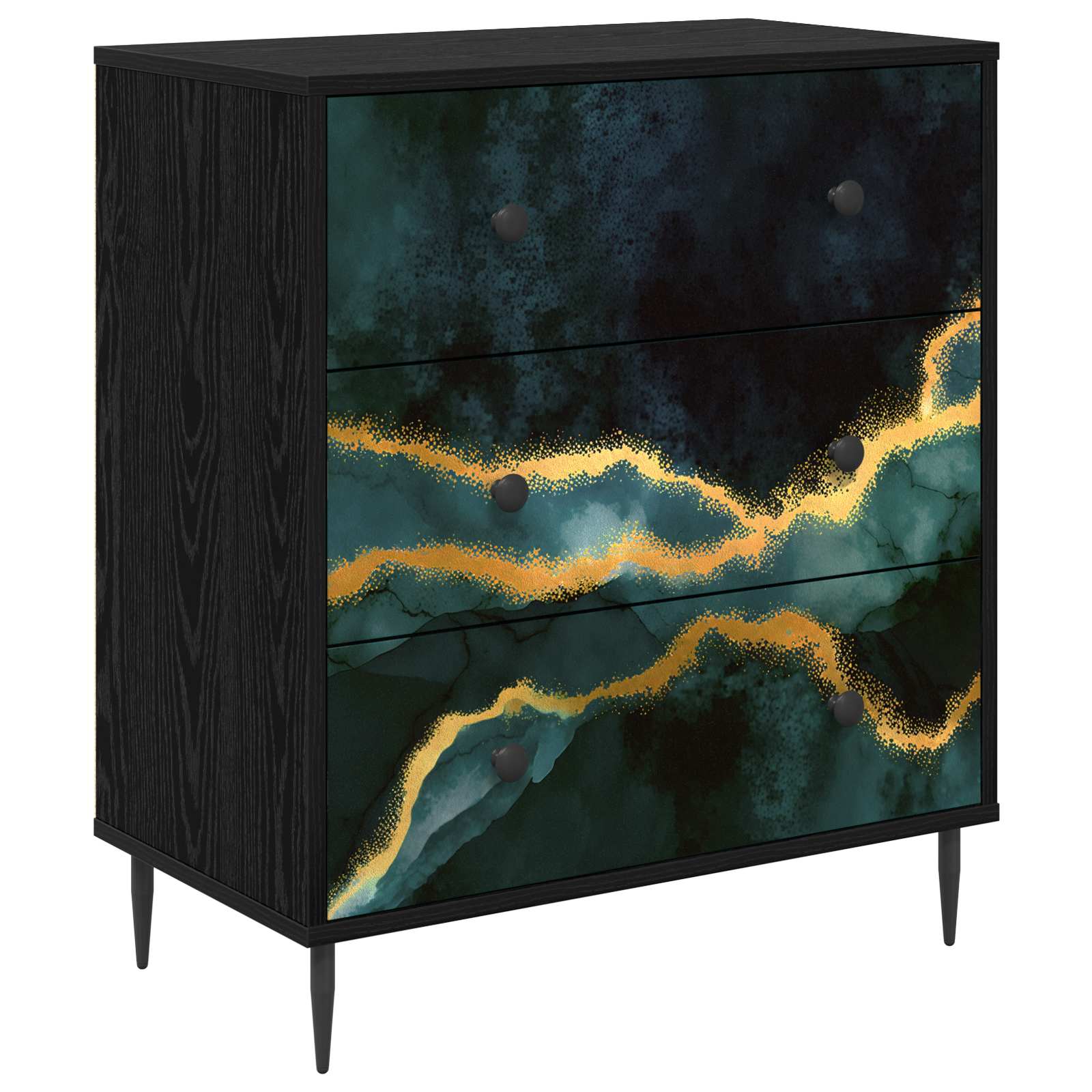 vidaXL Komoda z szufladami WIJHE 66 x 36,5 x 76 cm Drewno inżynieryjne