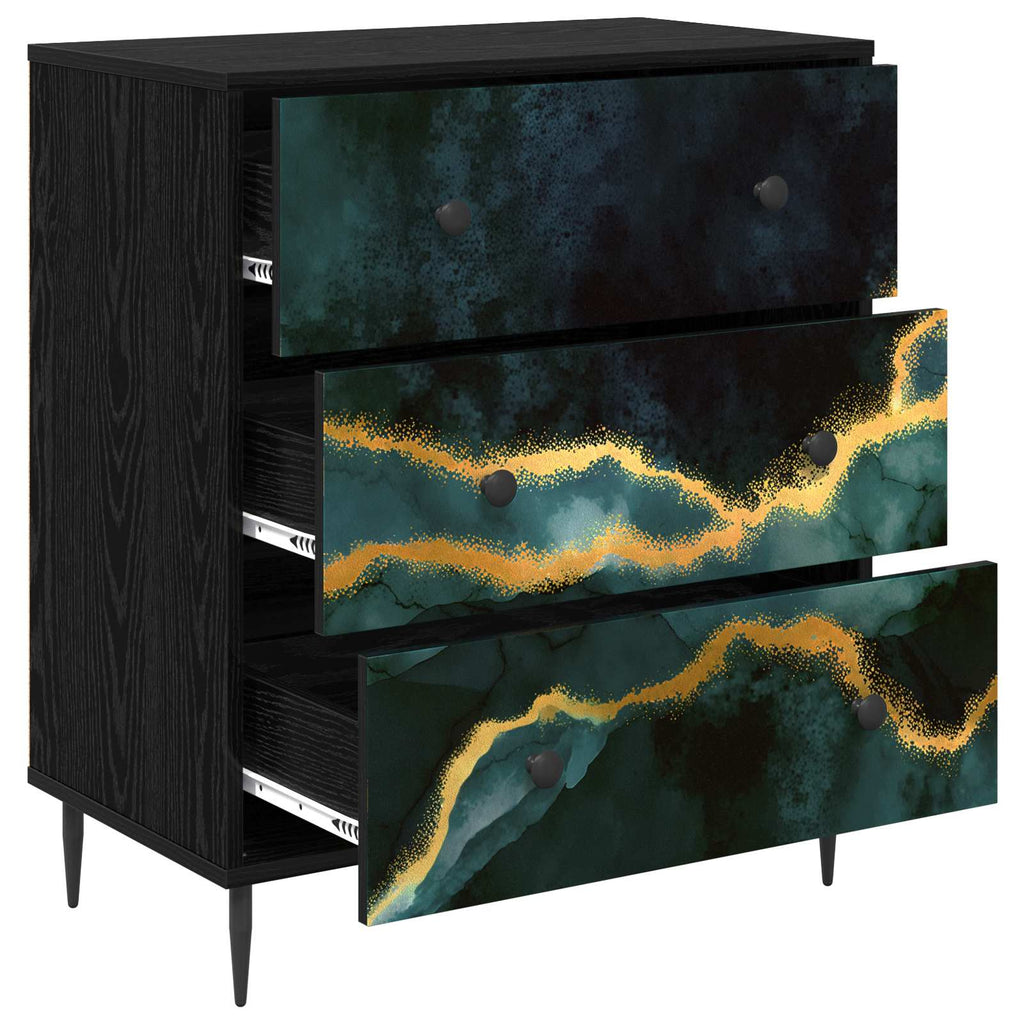 vidaXL Komoda z szufladami WIJHE 66 x 36,5 x 76 cm Drewno inżynieryjne