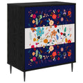 vidaXL Komoda z szufladami MAINZ Wzór w kwiaty 66 x 36,5 x 76 cm