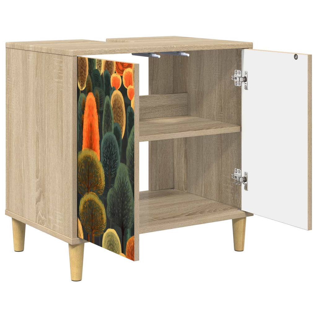 vidaXL Szafka Łazienkowa ZAANDAM Sonoma 60 x 40 x 60 cm