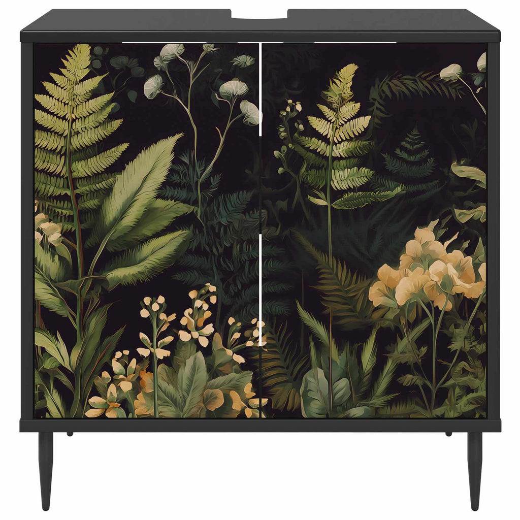 vidaXL Szafka Łazienkowa RHENEN Czarny dąb 60 x 40 x 61 cm