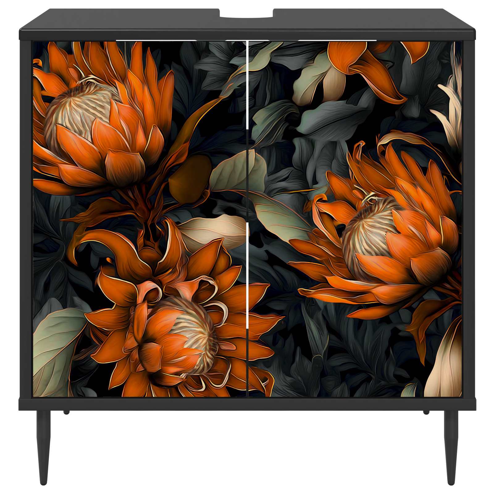 vidaXL Szafka Łazienkowa LOCHEM Czarny dąb 60 x 40 x 61 cm
