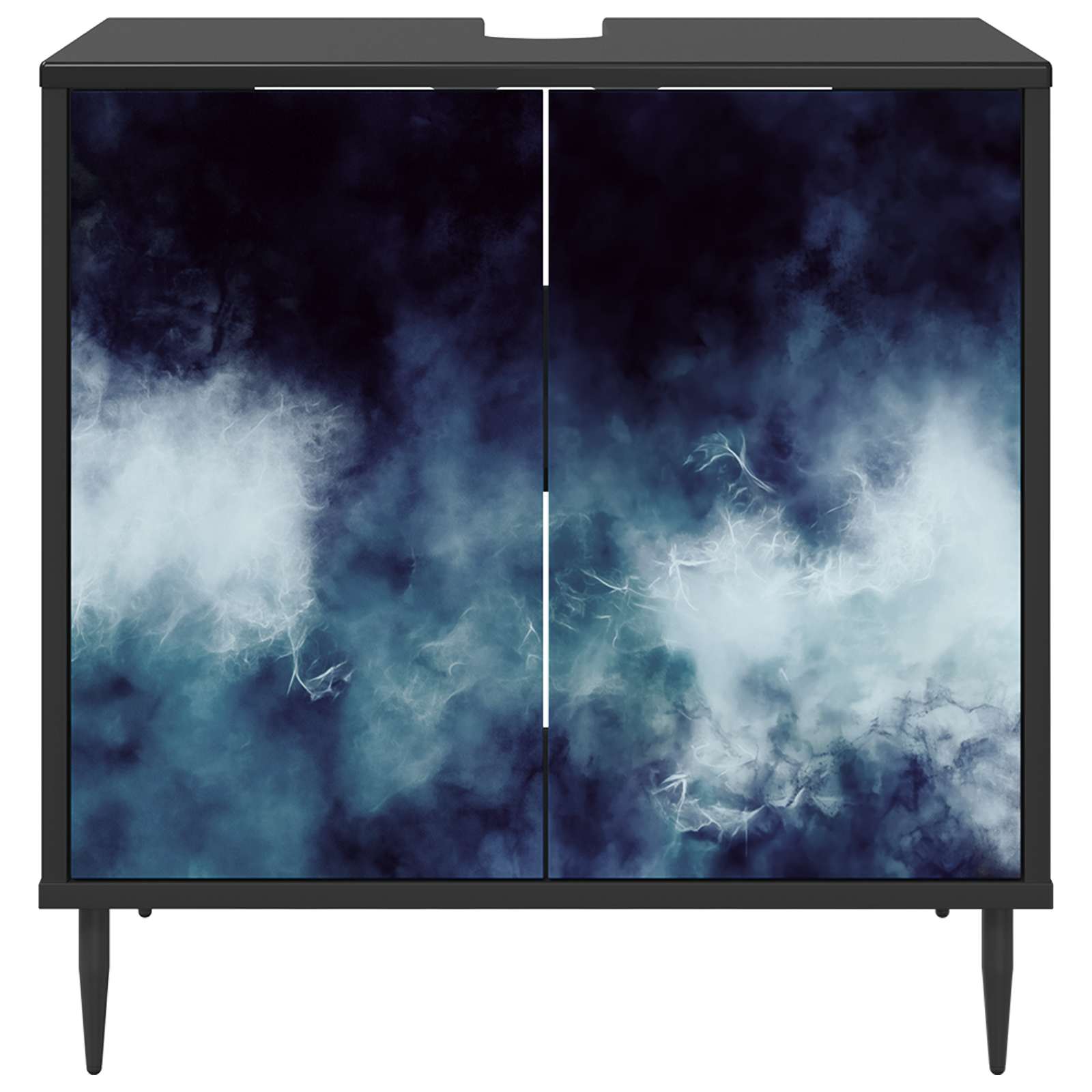 vidaXL Szafka Łazienkowa RAALTE Czarny dąb 60 x 40 x 61 cm