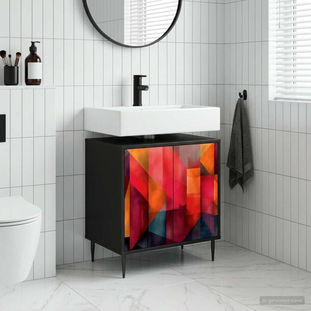 vidaXL Szafka Łazienkowa HEESCH Czarny dąb 60 x 40 x 61 cm