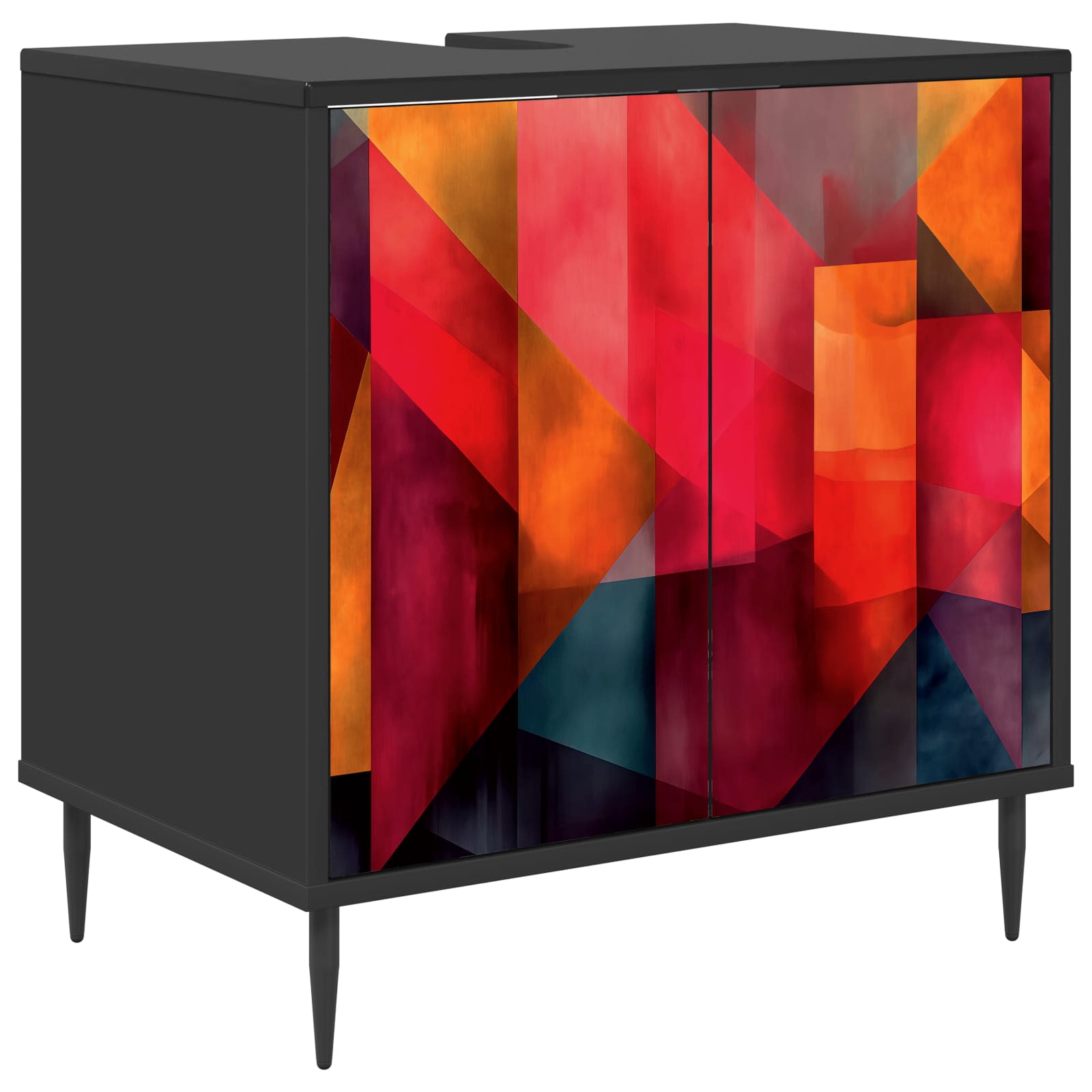 vidaXL Szafka Łazienkowa HEESCH Czarny dąb 60 x 40 x 61 cm