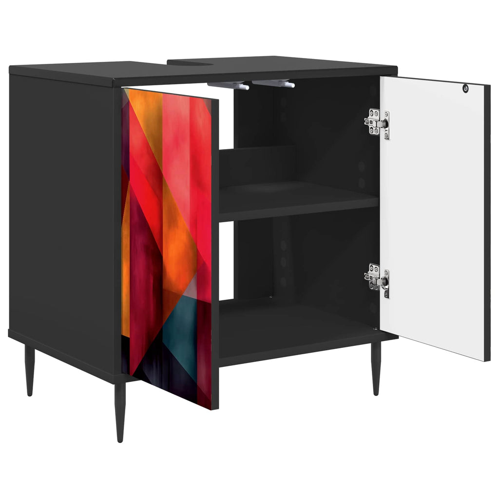 vidaXL Szafka Łazienkowa HEESCH Czarny dąb 60 x 40 x 61 cm