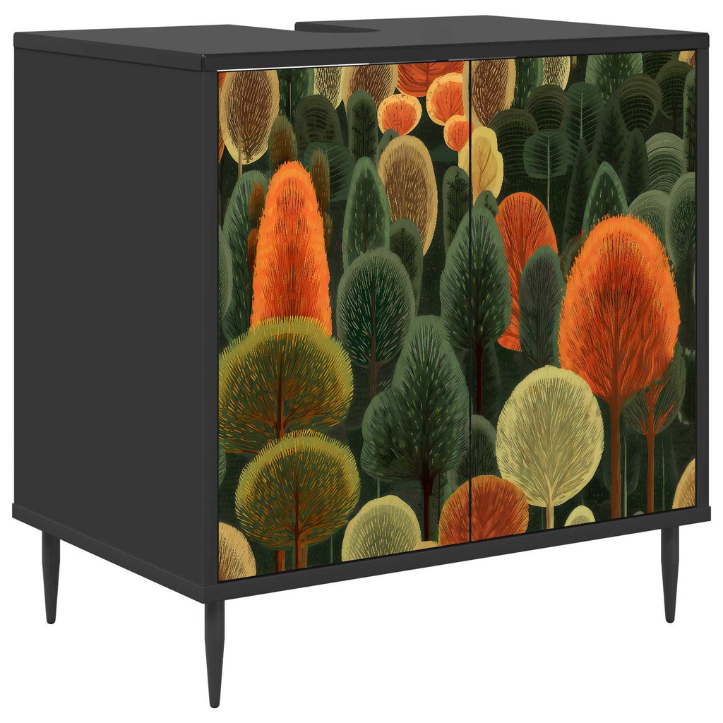 vidaXL Szafka Łazienkowa ZAANDAM Czarny dąb 60 x 40 x 61 cm