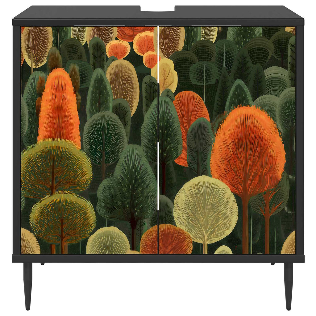 vidaXL Szafka Łazienkowa ZAANDAM Czarny dąb 60 x 40 x 61 cm